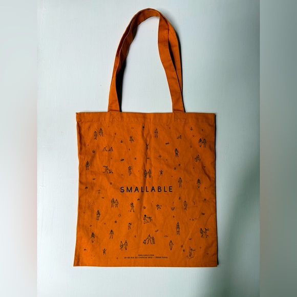 SMALLABLE Limited Edition Tote Bag From Paris Burnt Orange 16 X 15” NWOT - Picture 1 of 3